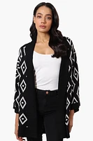 International INC Company Diamond Pattern Wrap Cardigan