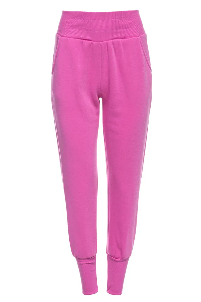 Solid High Waist Fleece Joggers