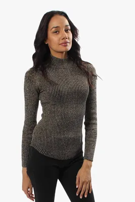 Limite Ribbed Mock Neck Pullover Sweater