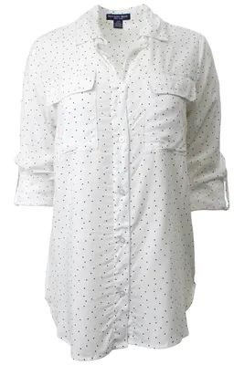 Printed Roll Up Sleeve Flap Pocket Shirt