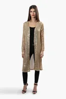 Limite Sequin Open Wrap Cardigan