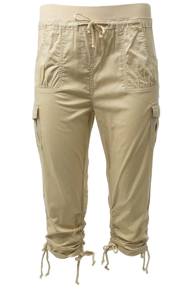 Fairweather Solid Tie Waist Side Pocket Jogger Pants