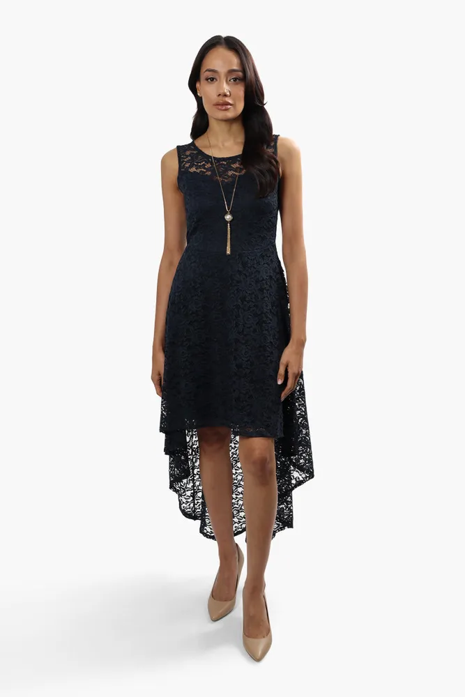 Limite High Low Necklace Lace Cocktail Dress