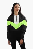 New Look Sport Cropped Chevron Hoodie