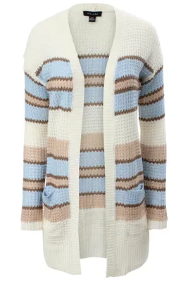 Majora Striped Open Front Cardigan