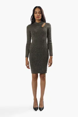 Limite Ribbed Long Sleeve Sweater Dress