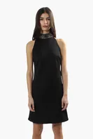 Limite Sleeveless Mock Neck Cocktail Dress