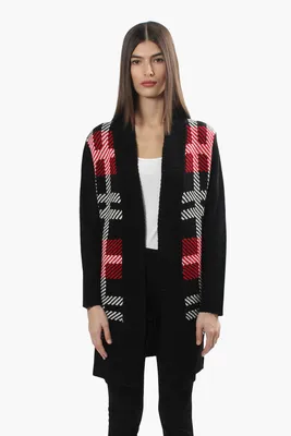 Canada Weather Gear Plaid Open Cardigan