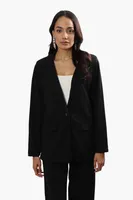 Limite Solid Single Button Blazer