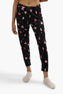 Cuddly Canuckies Glass Print Pajama Pants