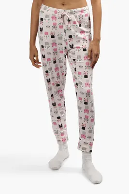 Cuddly Canuckies Cat Print Pajama Pants