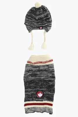 Canada Weather Gear Pom Hat Sweater Pet Set