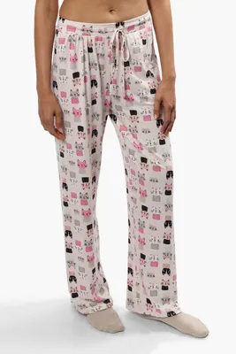 Cuddly Canuckies Cat Print Pajama Pants