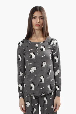 Canada Weather Gear Dog Print Pajama Top