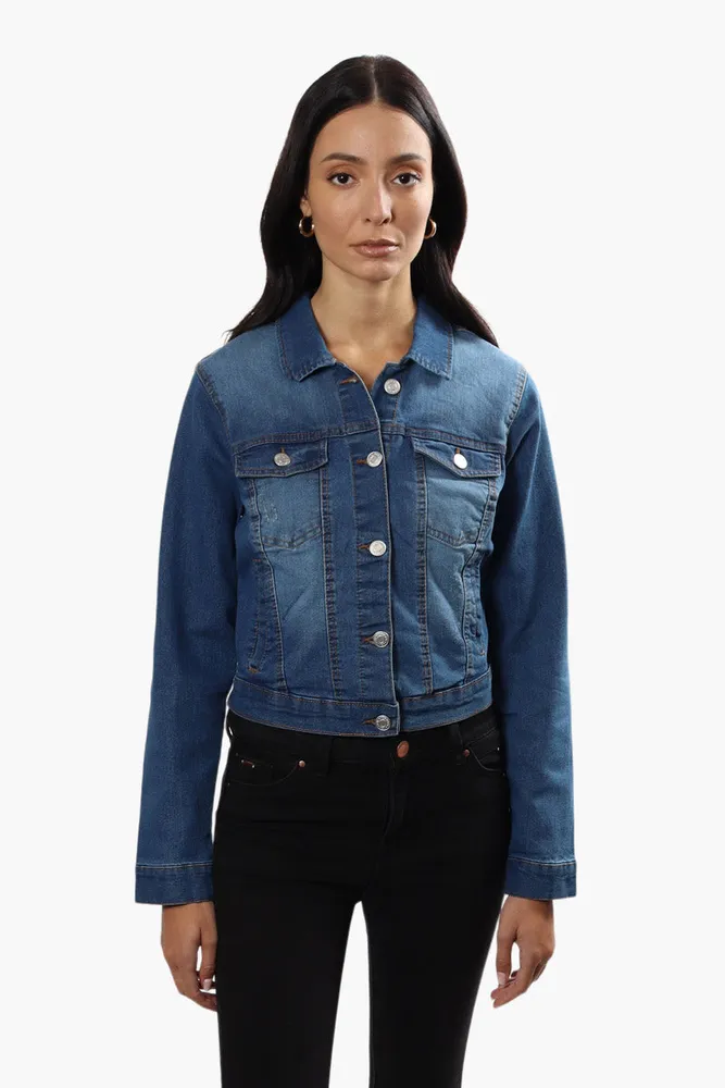 New Look Buttoned Flap Pocket Denim Jacket