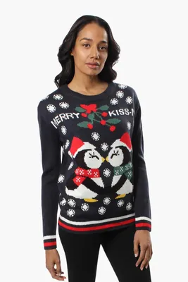 Ugly Christmas Sweater Penguin Knit Christmas Sweater