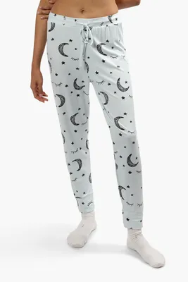 Cuddly Canuckies Moon Print Pajama Pants