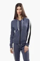 Fahrenheit Side Stripe Front Zip Hoodie