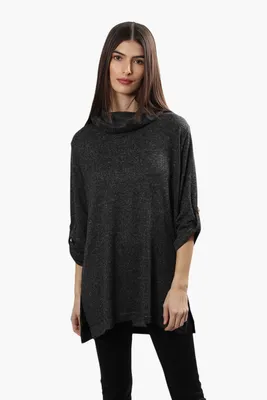 Runaway Bay Cowl Neck Roll Up Long Sleeve Top