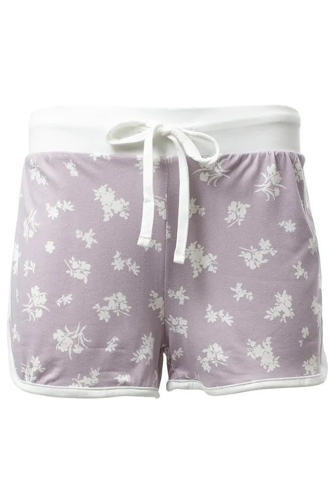 Fairweather Floral Tie Waist Athletic Shorts