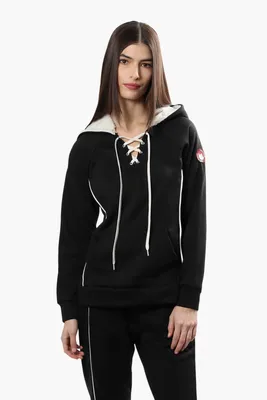 Canada Weather Gear Sherpa Lined Lace Up Hoodie