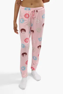 Cuddly Canuckies Donut Print Pajama Pants
