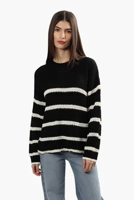 Striped Crewneck Pullover Sweater