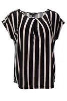 Striped Button Shoulder Tee