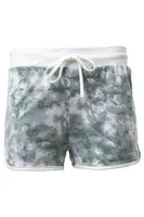 Tie Dye Tie Waist Athletic Shorts