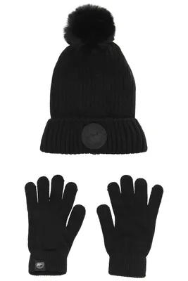 Canada Weather Gear Pom Hat Glove Set