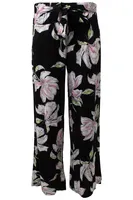 Printed Belted Wide Leg Palazzo Pants