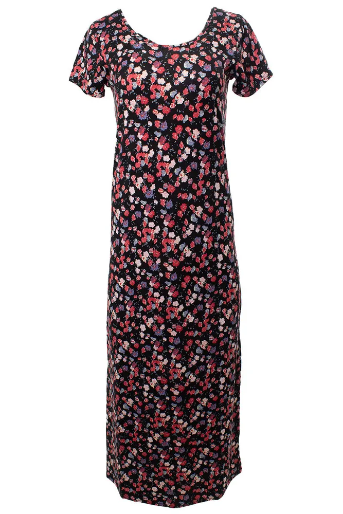 Floral Cap Sleeve Maxi Dress