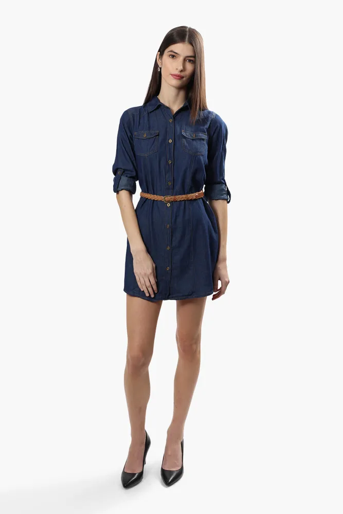 Urbanology Belted Denim Day Dress