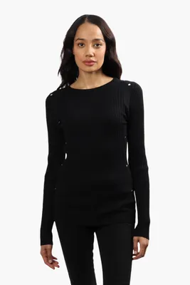Limite Ribbed Crewneck Pullover Sweater