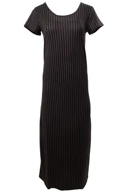 Striped Cap Sleeve Maxi Dress