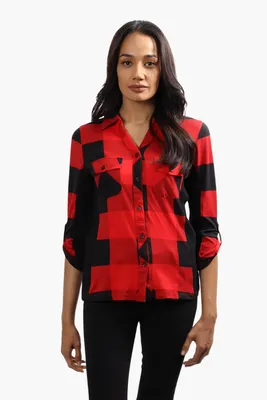 Canada Weather Gear Plaid Ribbed Insert Shirt