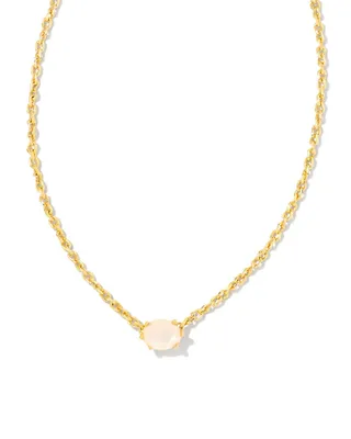 Cailin Crystal Pendant Necklace In Gold Champagne Opal Crystal