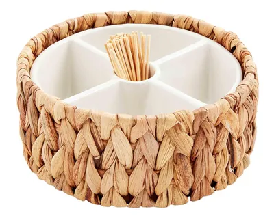 Woven Toothpick Server Set