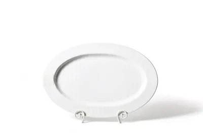 White Stripe Big Oval Platter