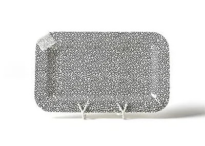 Black Small Dot Entertaining Rectangle Platter