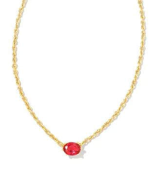 Cailin Crystal Pendant Necklace In Gold Crystal