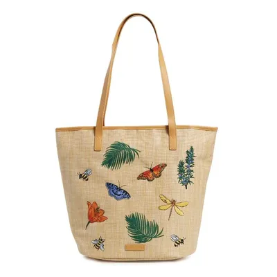Straw Bucket Tote Nature Study Neutral