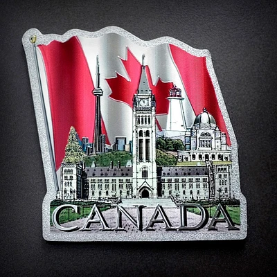 Canadian Flag/Scene Foil Magnet 3x3