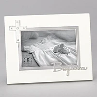 BAPTISM FRAME 4X6 w/White Cross in Corner