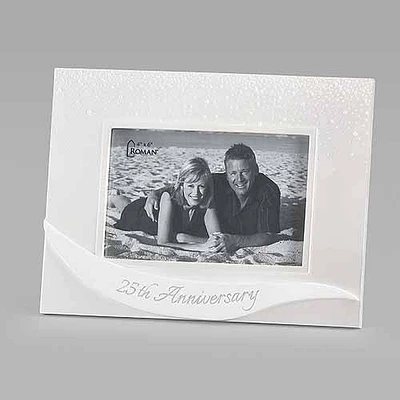7"H 25TH ANNIVERSARY FRAME PEARL 4X6
