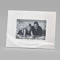 7"H 25TH ANNIVERSARY FRAME PEARL 4X6