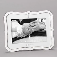 WHITE BAPTISM FRAME 4X6