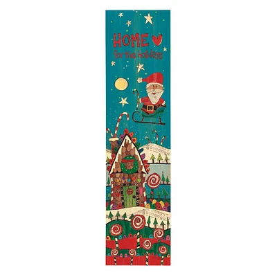 Santa Porch Sign Home for the Holidays