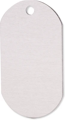 Customizable 1 Sided Silver ID Tag
