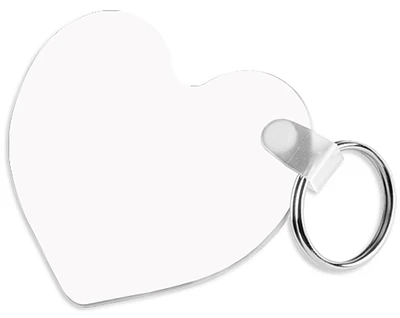 Customizable Key Chain - Heart, Glossy